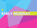 colorful geometric shapes for Emily Murray exhibition cover